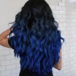 Ombre hair azulado