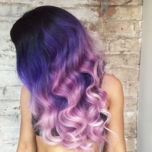 Ombre hair violeta